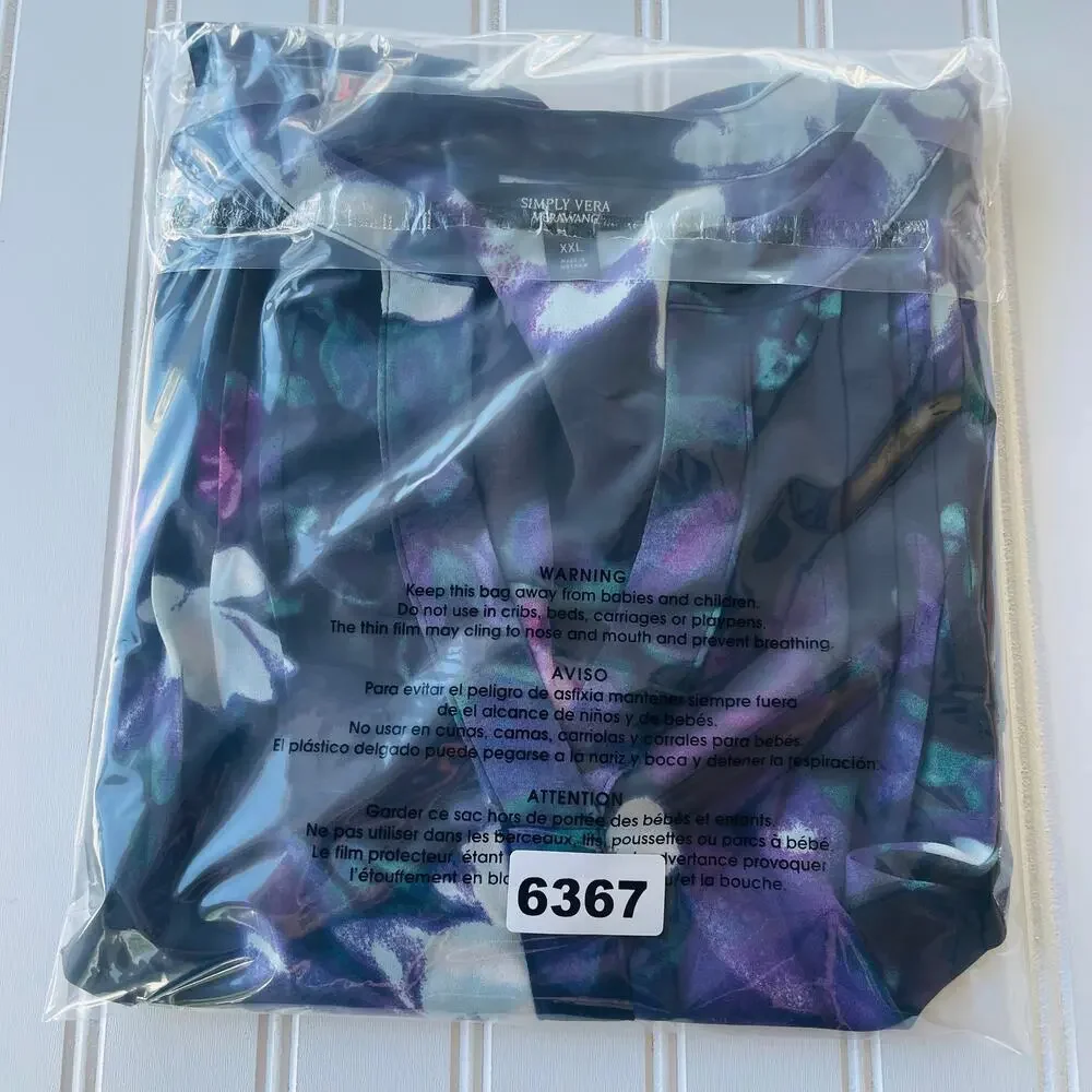 Simply Vera Vera Wang abstract print blouse size XXL - Picture 12 of 12